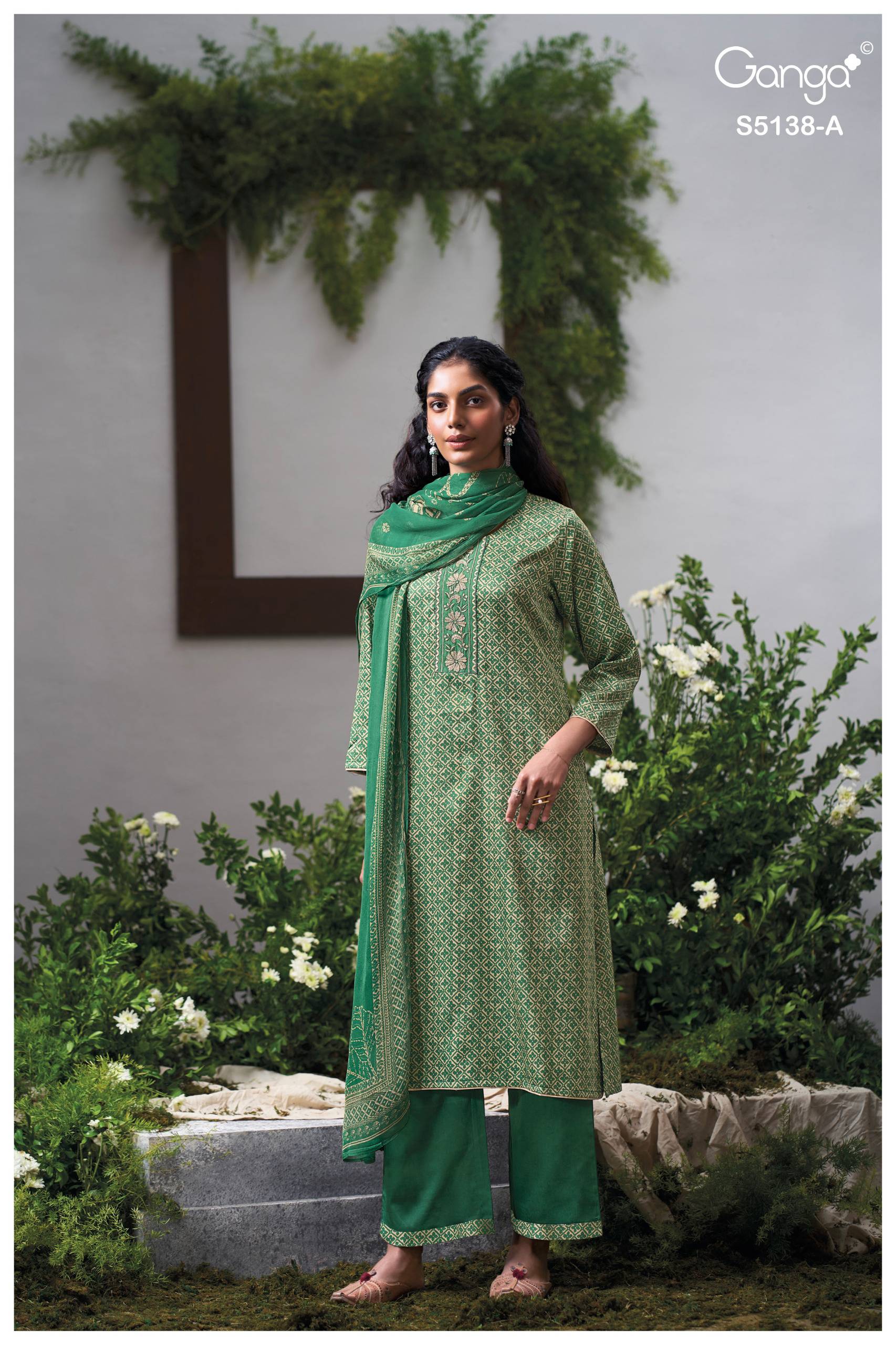 ELNAAZ 5138 SERIES BY GANGA FASHION Beautiful Colourful COTTON SATIN Dresses At Wholesale Price